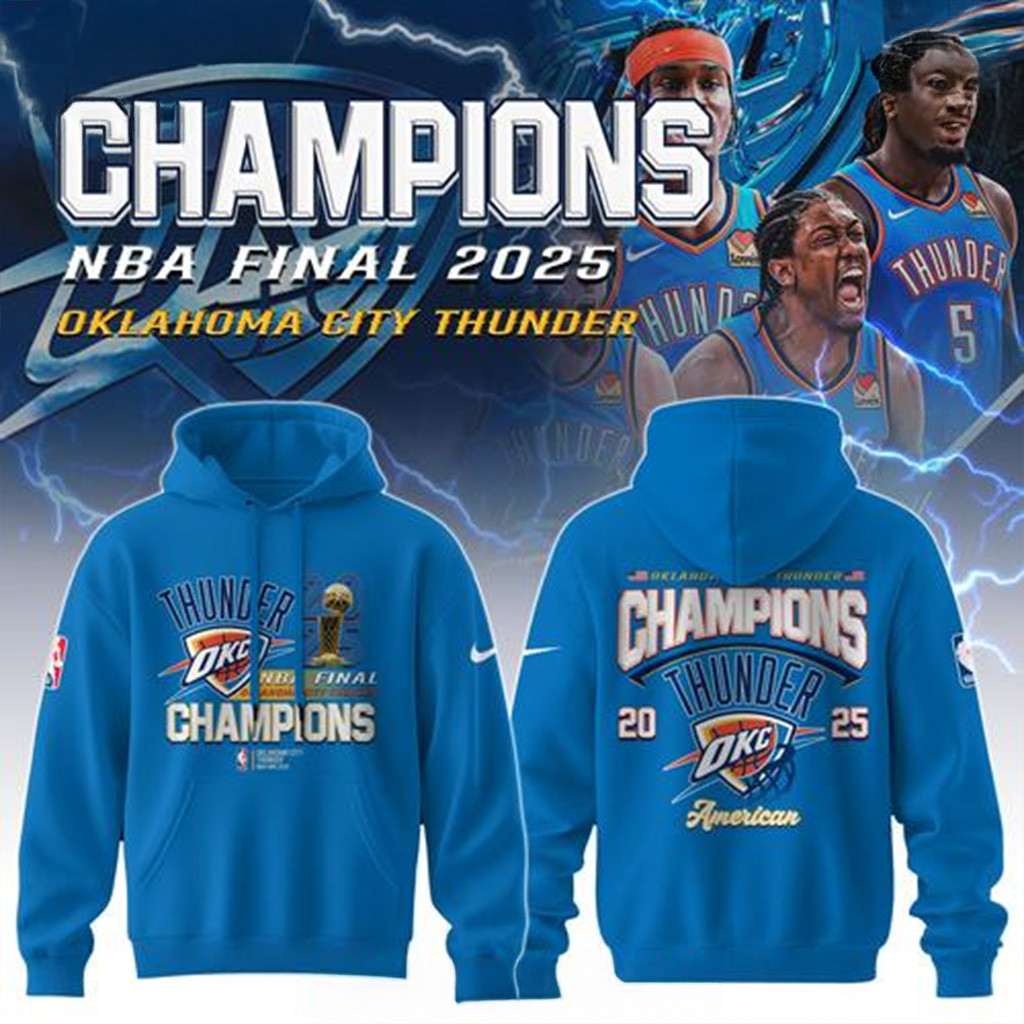 Oklahoma City Thunder 2025 NBA Finals Champions Special Hoodie OKC Merch Gifts For Fan-1