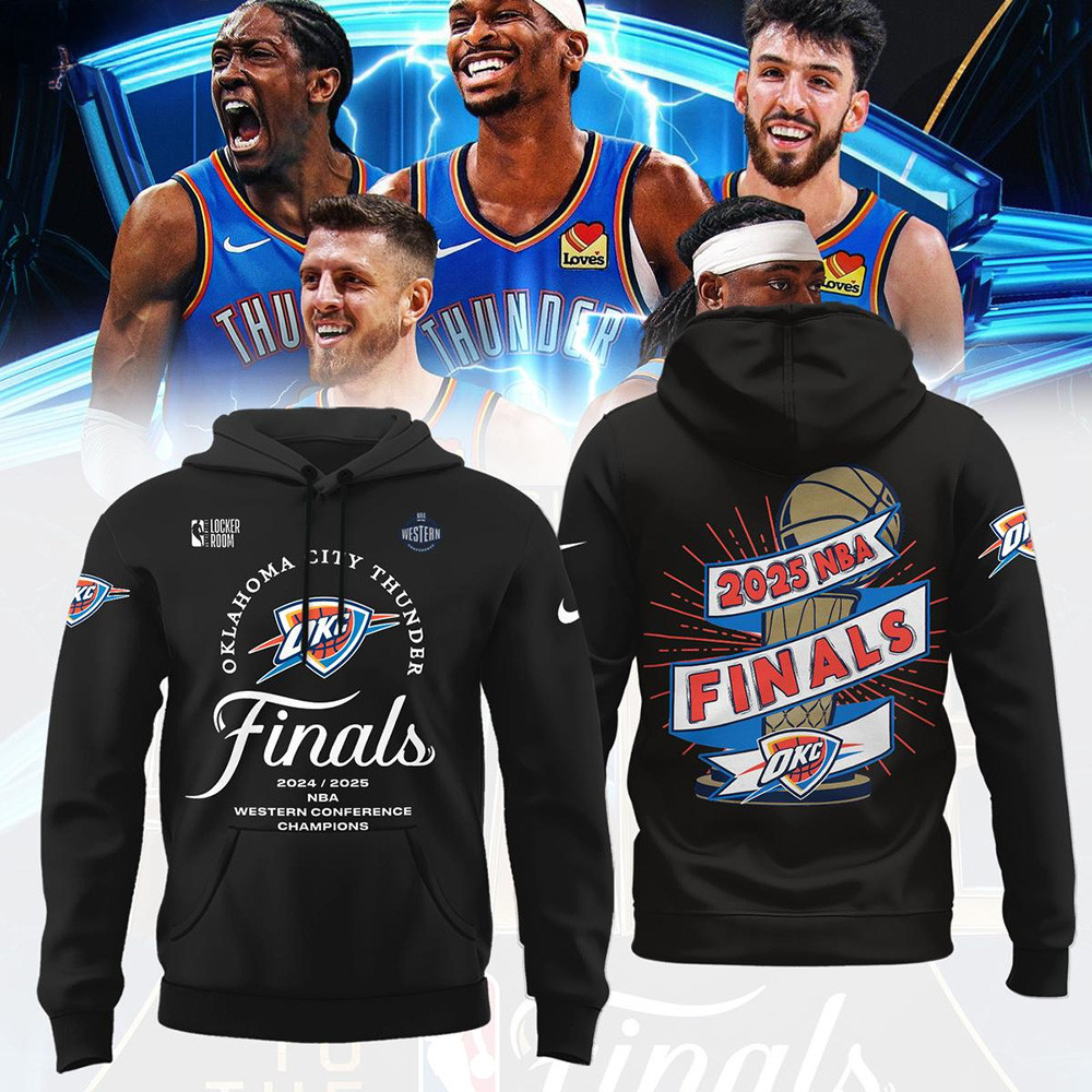 Oklahoma City Thunder 2025 NBA Finals Hoodie OKC Merch Father's Day Presents For Husband-1