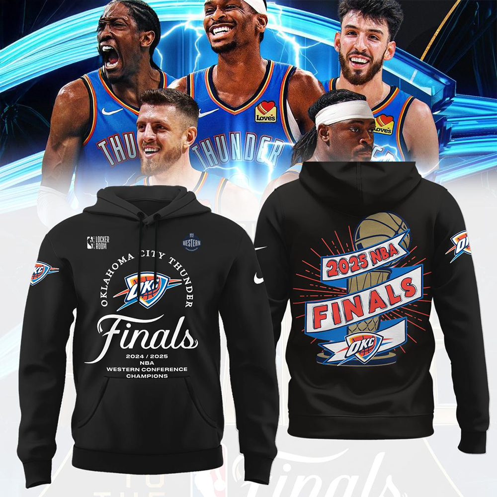 Oklahoma City Thunder 2025 NBA Finals Hoodie OKC Merch Gifts For Basketball Fan-1