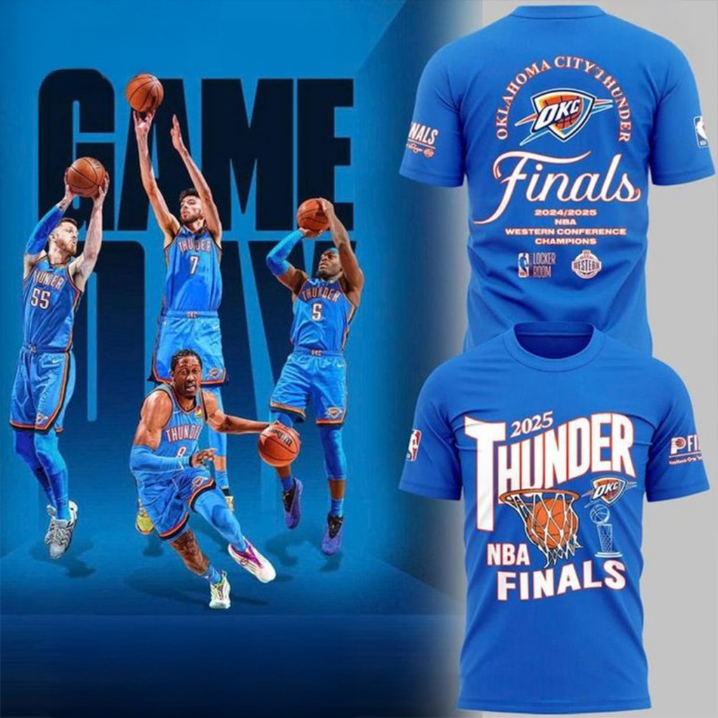 Oklahoma City Thunder 2025 NBA Finals Special T-Shirt OKC Merch Present For Husband-1