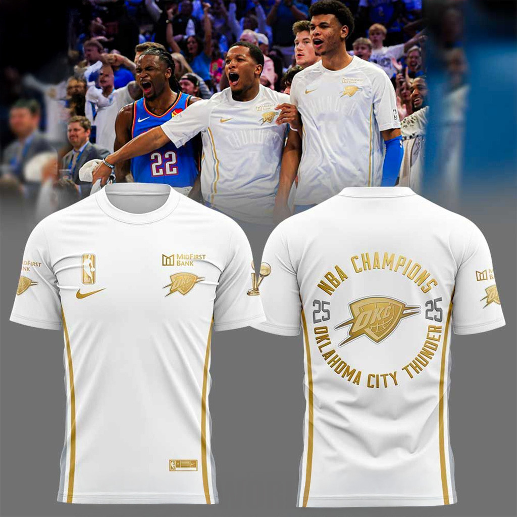 Oklahoma City Thunder 2025 Ring Ceremony T-Shirt OKC Merch Gifts For Basketball Fan-1