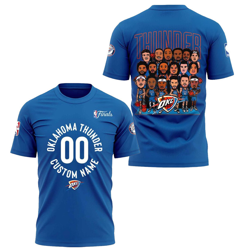 Oklahoma City Thunder Circle NBA Finals Shirt OKC Merch Gifts For Basketball Fan-1