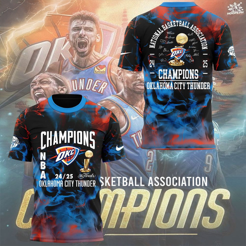 Oklahoma City Thunder NBA 2025 Champions Limited Edition Shirt-1