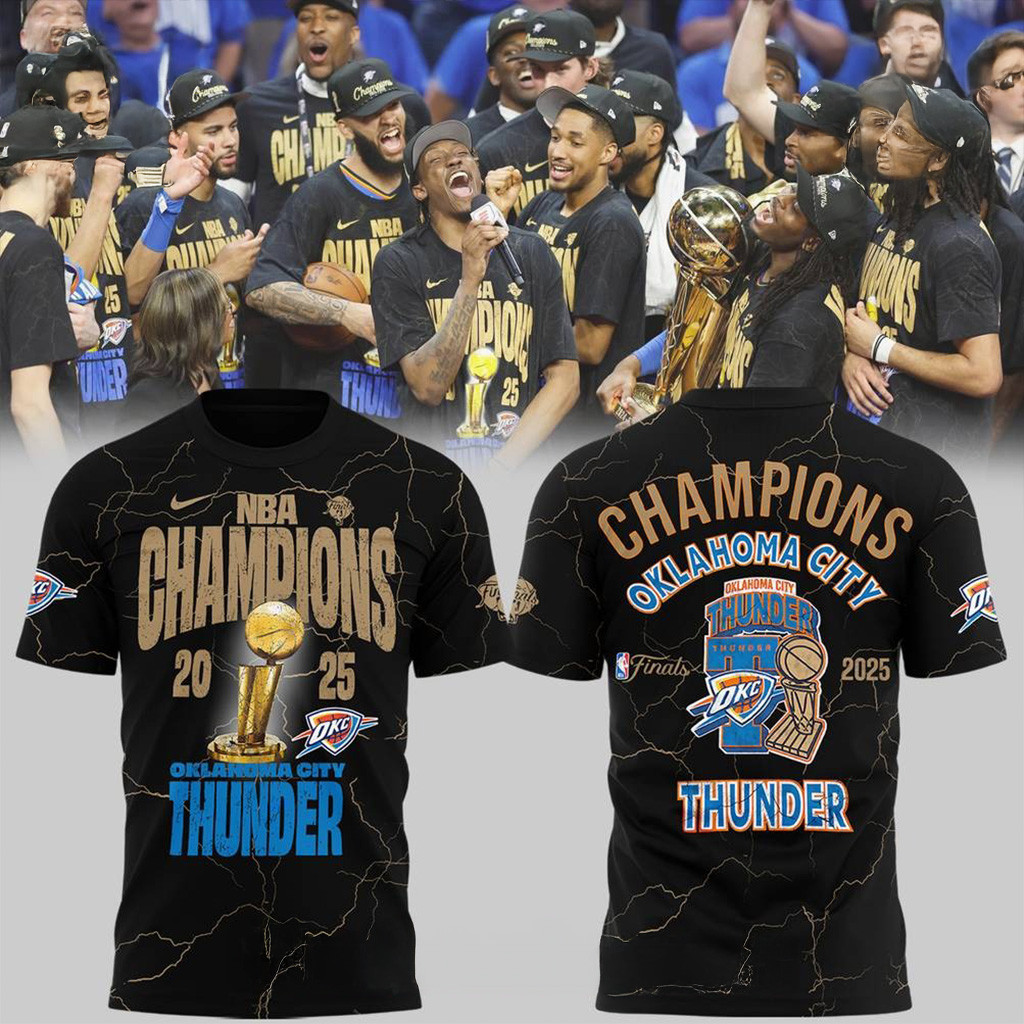 Oklahoma City Thunder NBA Champions Special Shirt OKC Merch Cool Gifts For Basketball Fans-1
