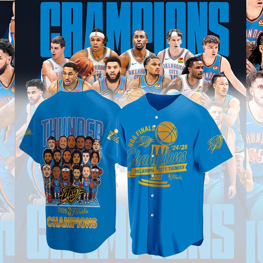 Oklahoma City Thunder NBA Finals Best Team Baseball Jersey-1