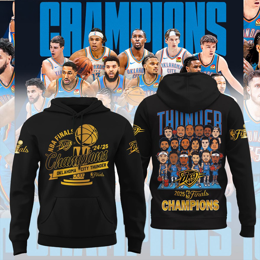Oklahoma City Thunder NBA Finals Best Team Hoodie OKC Thunder Championship Shirt Merch-1