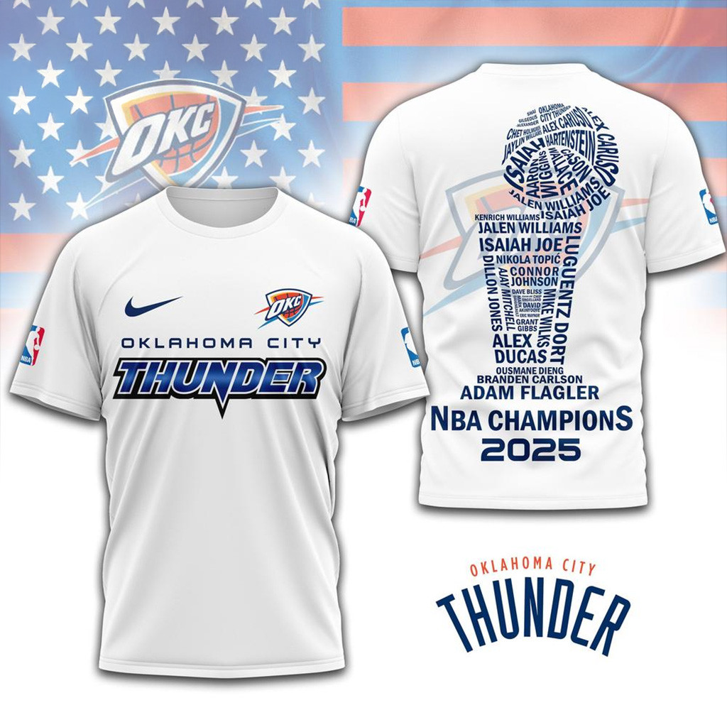 Oklahoma City Thunder NBA Finals Champions 2025 Shirt OKC Merch Present For Fans-1 Oklahoma City Thunder NBA Finals Champions 2025 Shirt OKC Merch Present For Fans-1