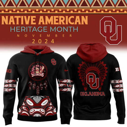 Oklahoma Sooners 2024 Native American Heritage Month Hoodie Presents For Football Fans-1