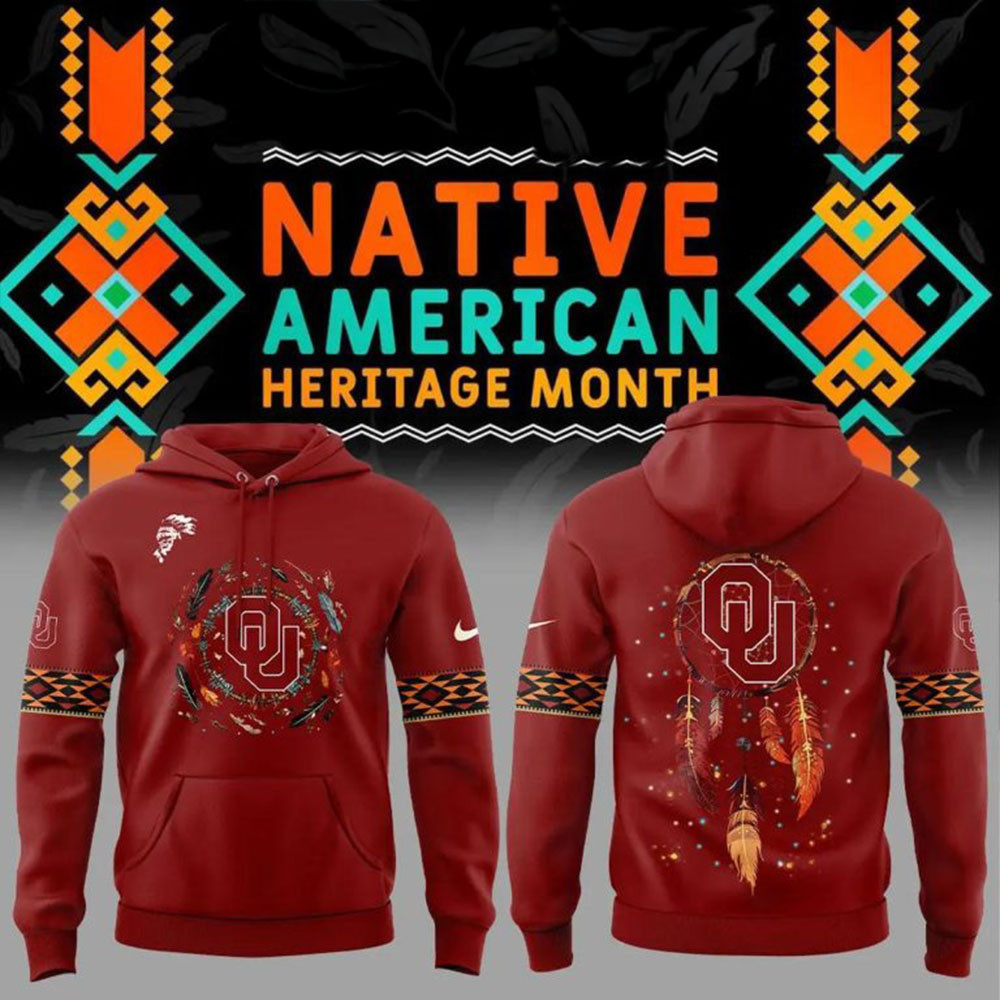 Oklahoma Sooners Football Native American Heritage Month 2024 Hoodie Perfect Father's Day Gifts-1