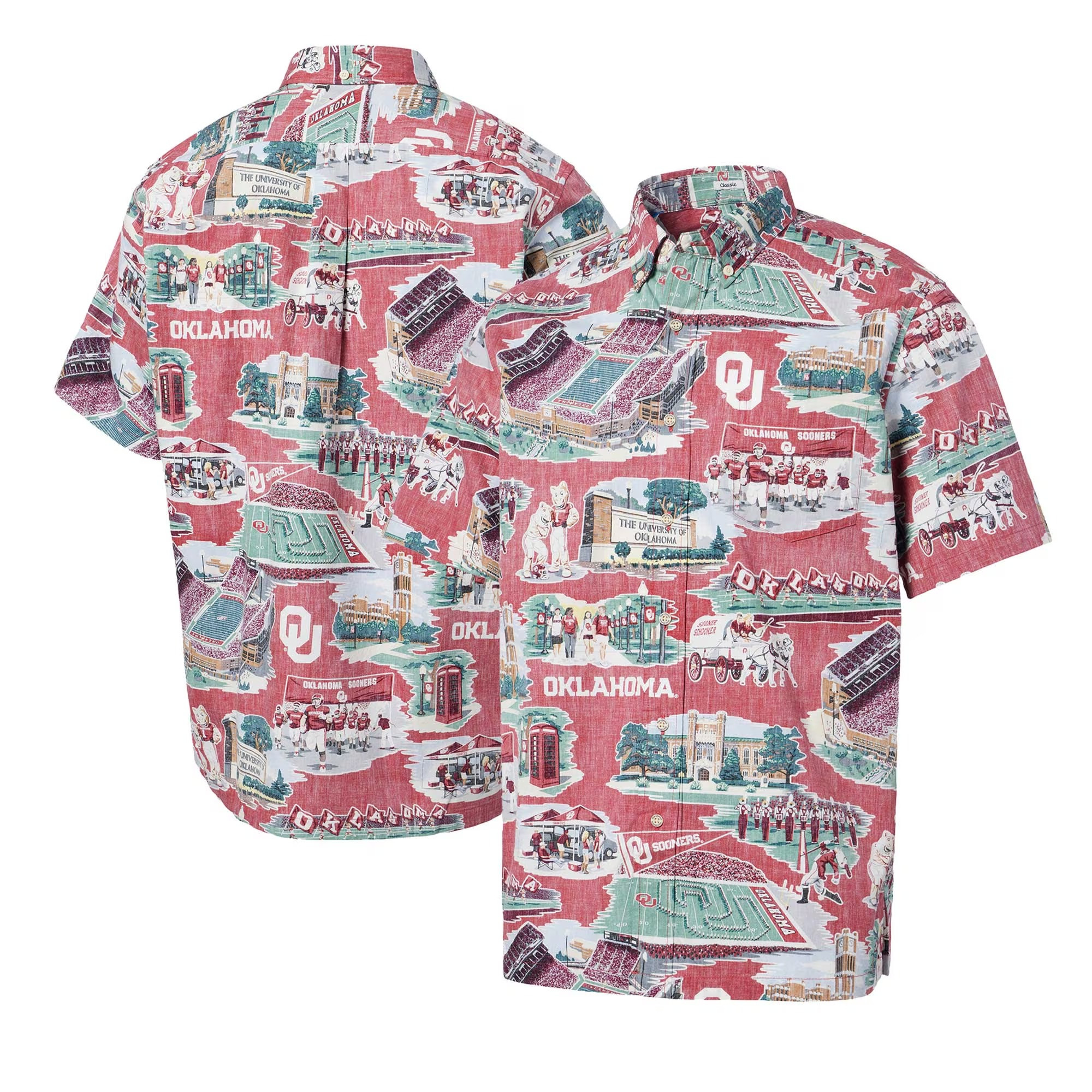 Oklahoma Sooners Hawaiian Shirt NCAA Aloha Shirt Football Lovers Meaningful Father's Day Gifts-1
