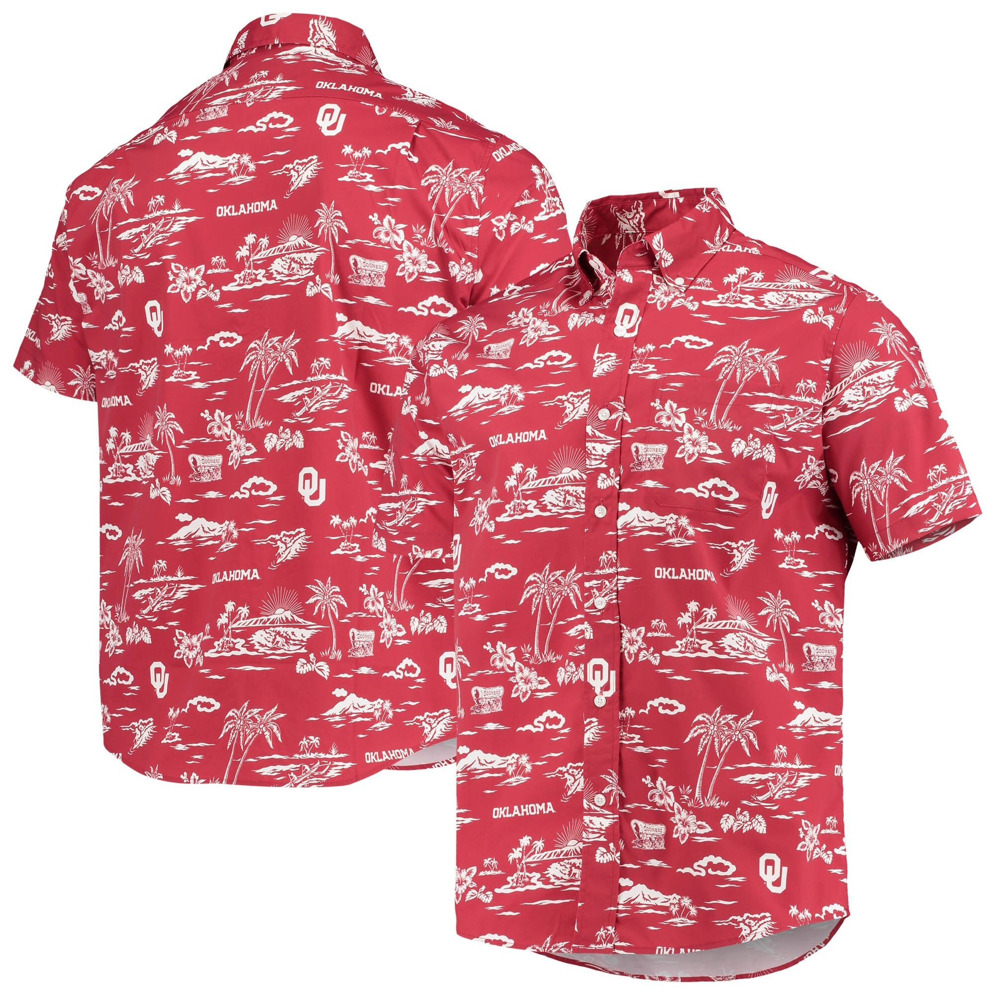 Oklahoma Sooners Hawaiian Shirt NCAA Aloha Shirt Good Gifts For Dads For Football Fans-1