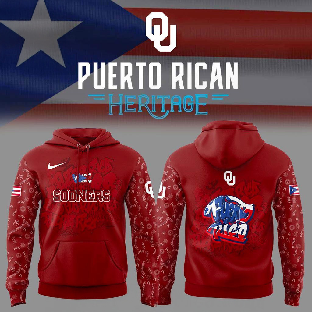 Oklahoma Sooners Puerto Rican Heritage Hoodie Oklahoma Sooners Merch Husband Gifts-1