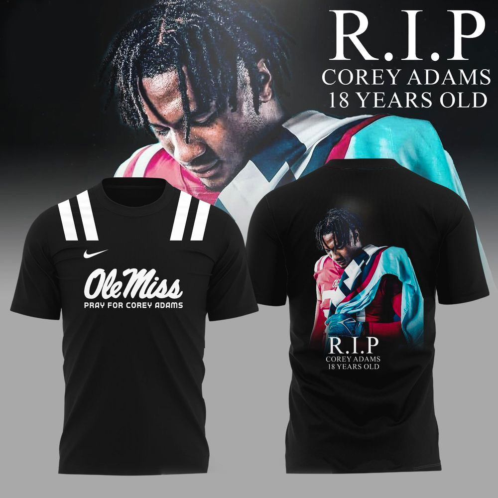 Ole Miss Rebels 2025 Pray For Corey Adams T-Shirt Fan Merch Gifts For Dad-1