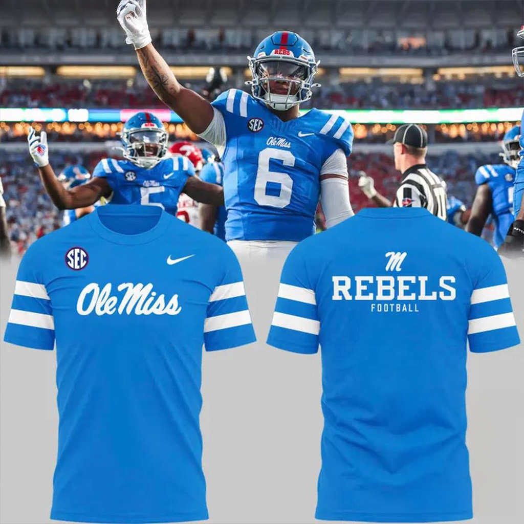 Ole Miss Rebels Football Gameday 2025 Powder Blue T-Shirt Fan Merch Gift For Husband-1