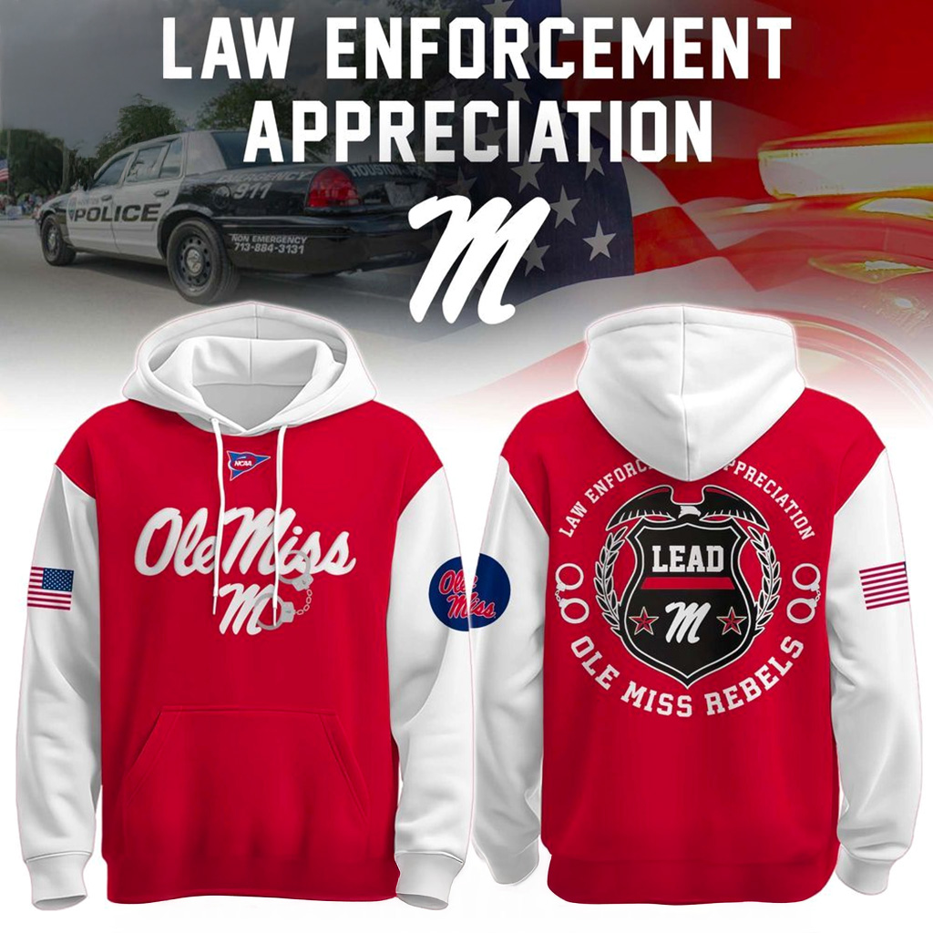 Ole Miss Rebels x Law Enforcement Appreciation Day Hoodie Rebels Merch Xmas Gifts For Him-1