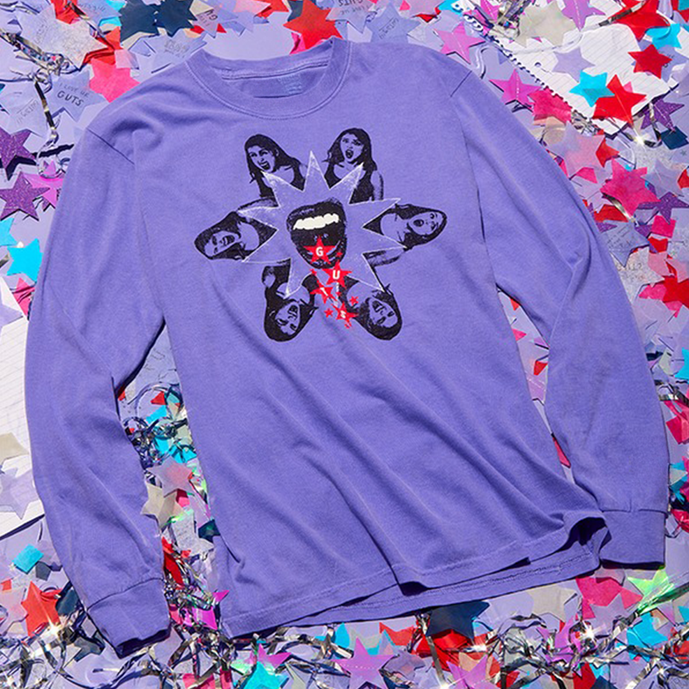 Olivia Rodrigo Merch GUTS Dateback Long Sleeve T-Shirt Gift Ideas For Wife-1