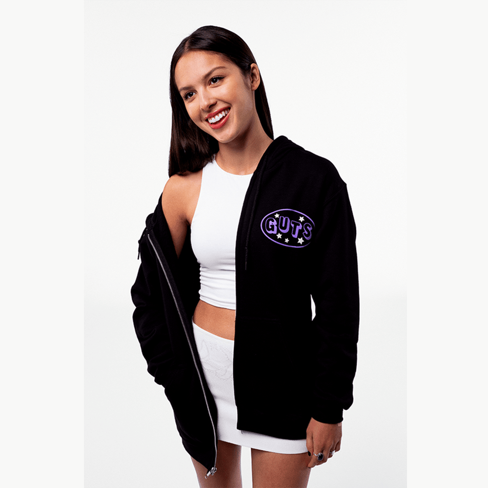 Olivia Rodrigo Merch GUTS Zip Hoodie Music Lovers Gifts For Girlfriend-1