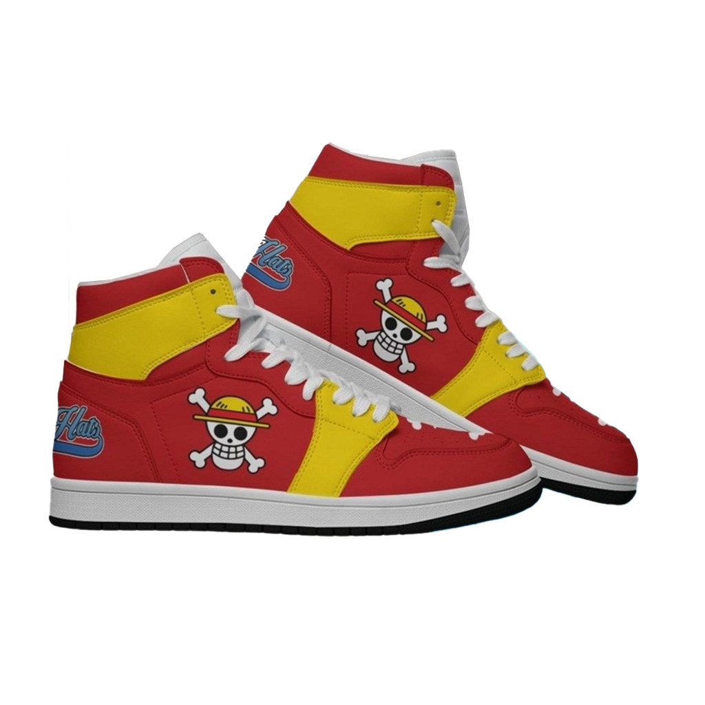 One Piece Luffy Straw Hat Pirates Air Jordan 1 Shoes Gifts For Boyfriend-1