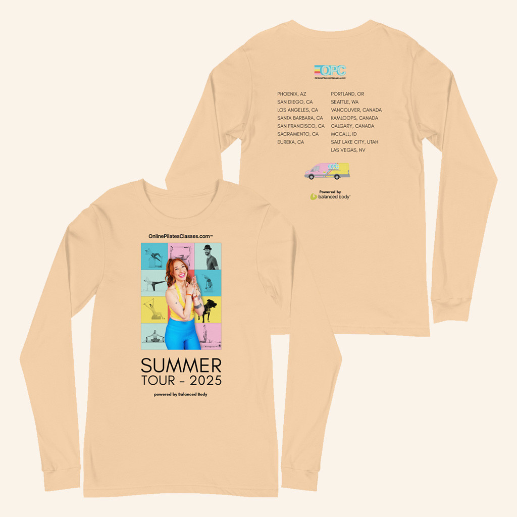 Online Pilates Classes Store Merch Opc Summer Tour 2025 Unisex Long Sleeve Tee-1