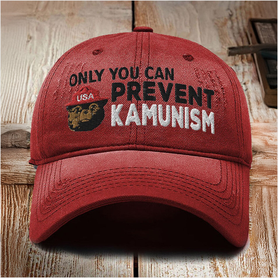Only You Can Prevent Kamunism Embroidered Hat Vote Trump 47 Hat Stop Kamunism Merch-1