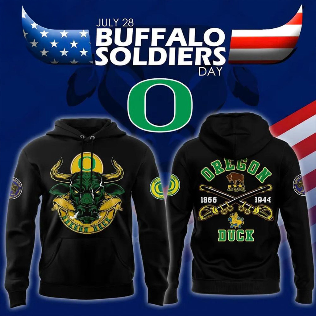Oregon Ducks 2025 Buffalo Soldier Day Hoodie Oregon Ducks Merch Gifts For Football Fan-1