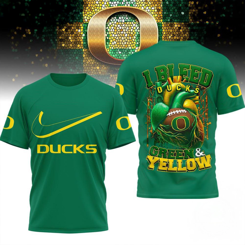 Oregon Ducks 2025 NCAA I Bleed Shirt Oregon Ducks Merch Best Gifts For Football Fans-1