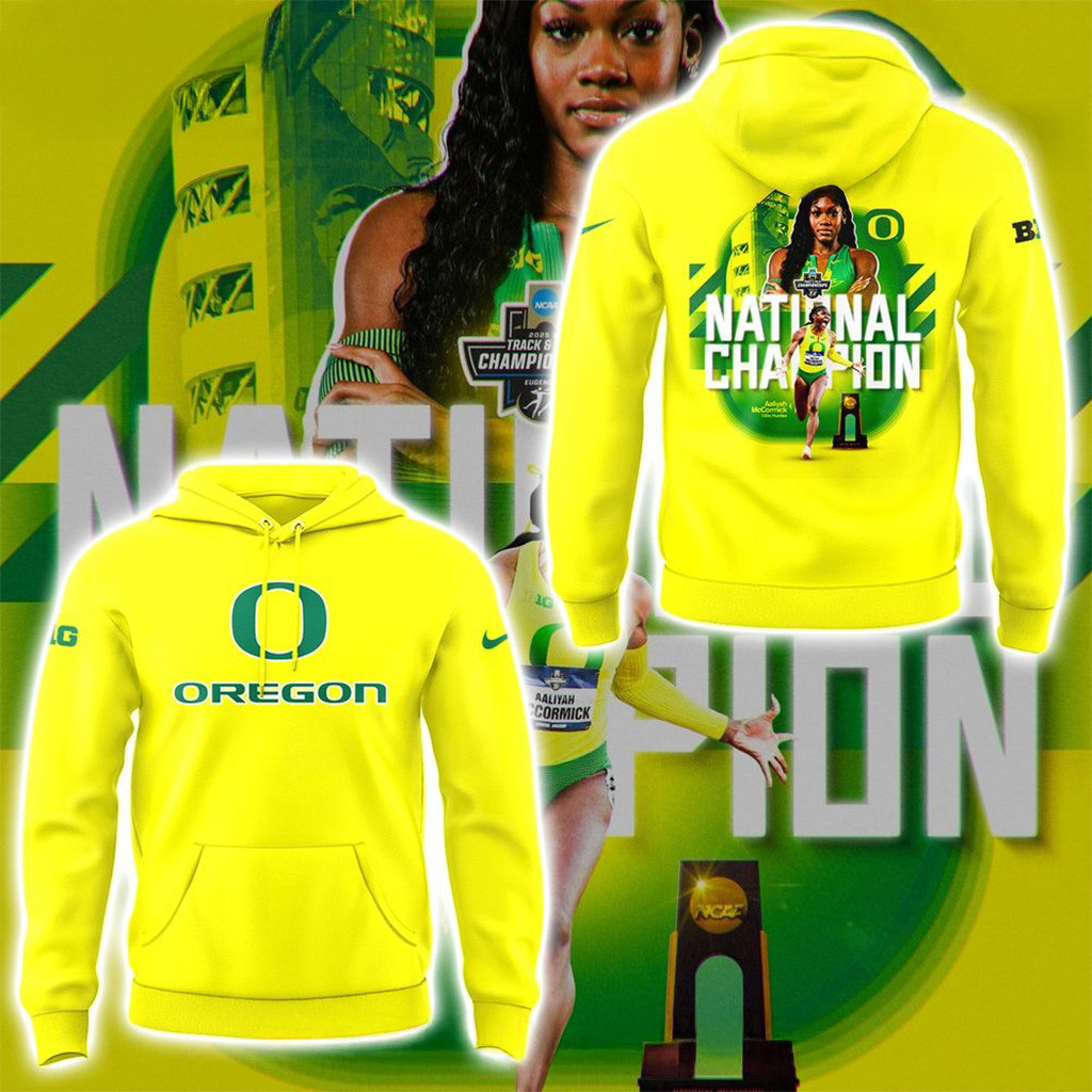 Oregon Ducks Aaliyah Mccormick 100M Hurdles Champions Hoodie Oregon Ducks Merch Fans Gifts-1