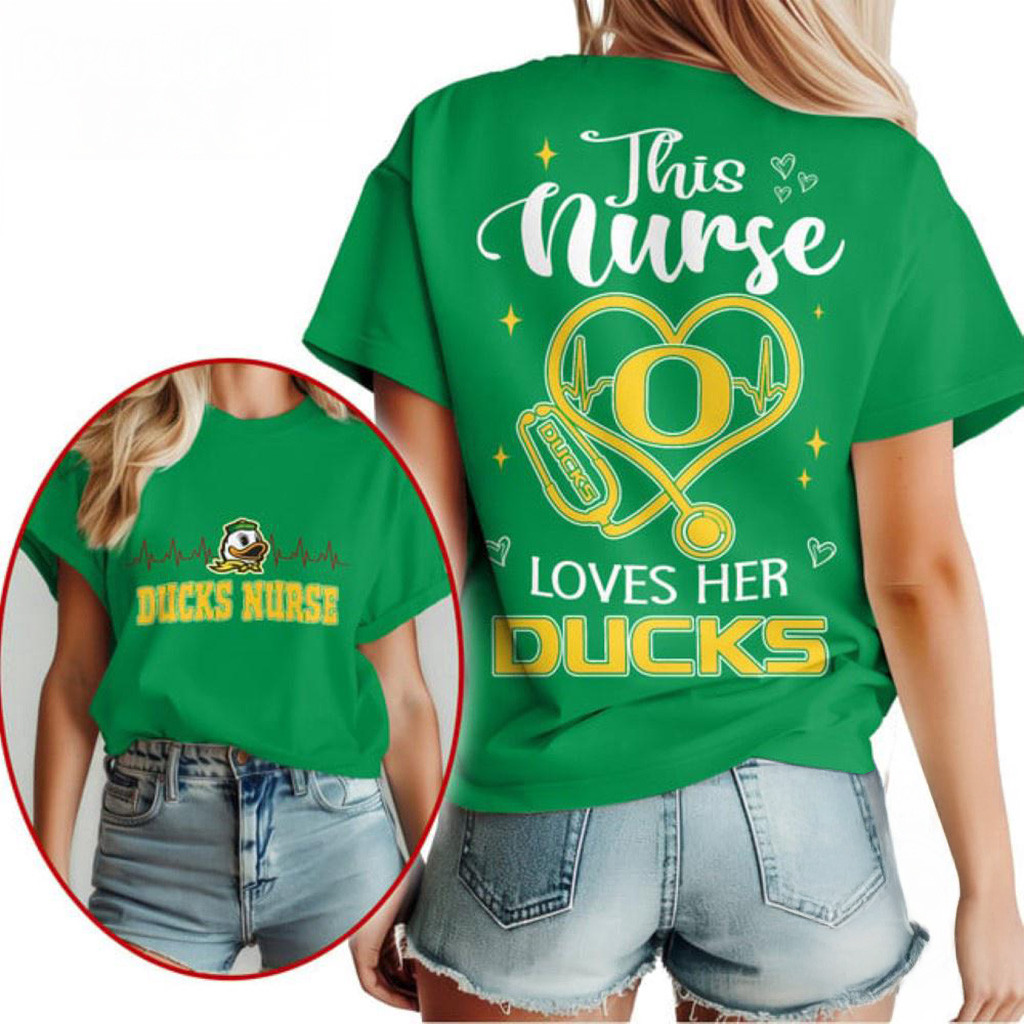 Oregon Ducks Nurse Appreciation Month Shirt Oregon Ducks Merch Wife Gifts-1