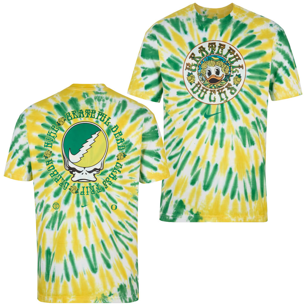 Oregon Grateful Dead Merch Duck And Roses Tie Dye T-Shirt Fan Apparel Present For Brother-1