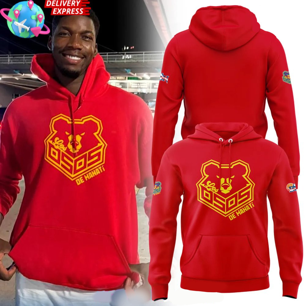 Osos de Manati 2025 Red Hoodie Best Father's Day Gifts For Husband-1