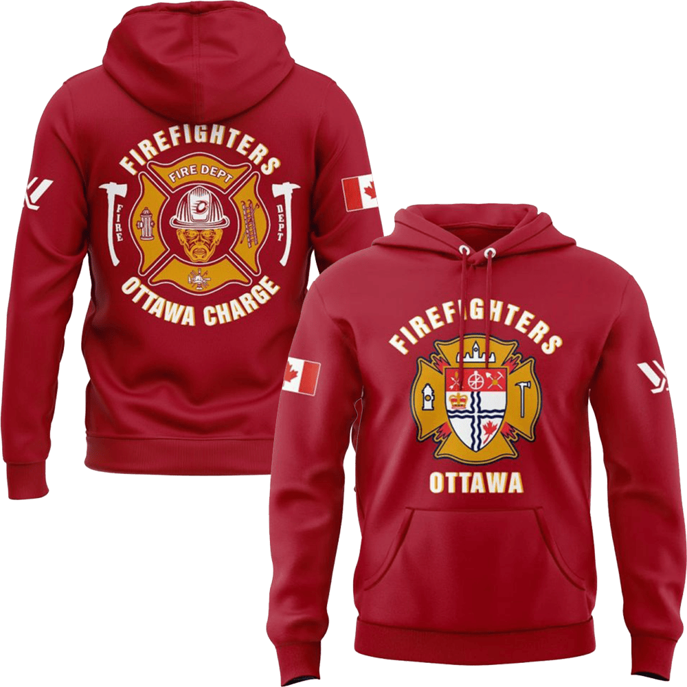 Ottawa Charge Firefighters Women In Uniform Hoodie Ottawa Charge Merch Ice Hockey Fan Gifts-1