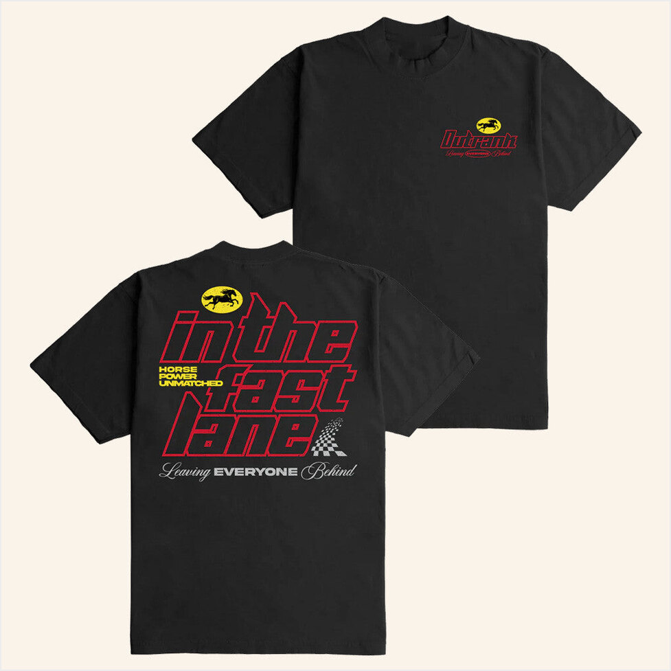 Outrank Brand Merch The Fast Lane Ultra Heavyweight T-Shirt Friends Gifts Gifts For BFF-1