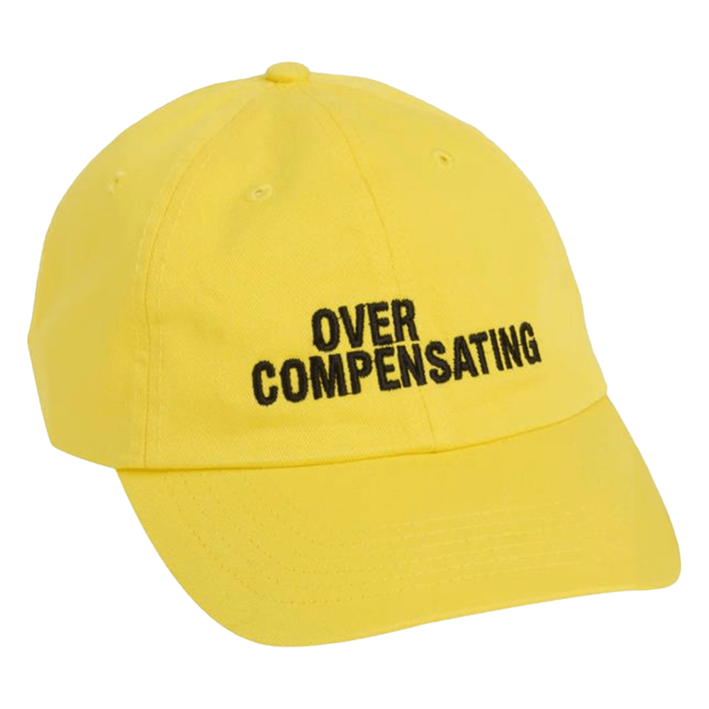 Overcompensating Merch Overcompensating Embroidered Yellow Hat Stepdad Gifts For Father's Day-1