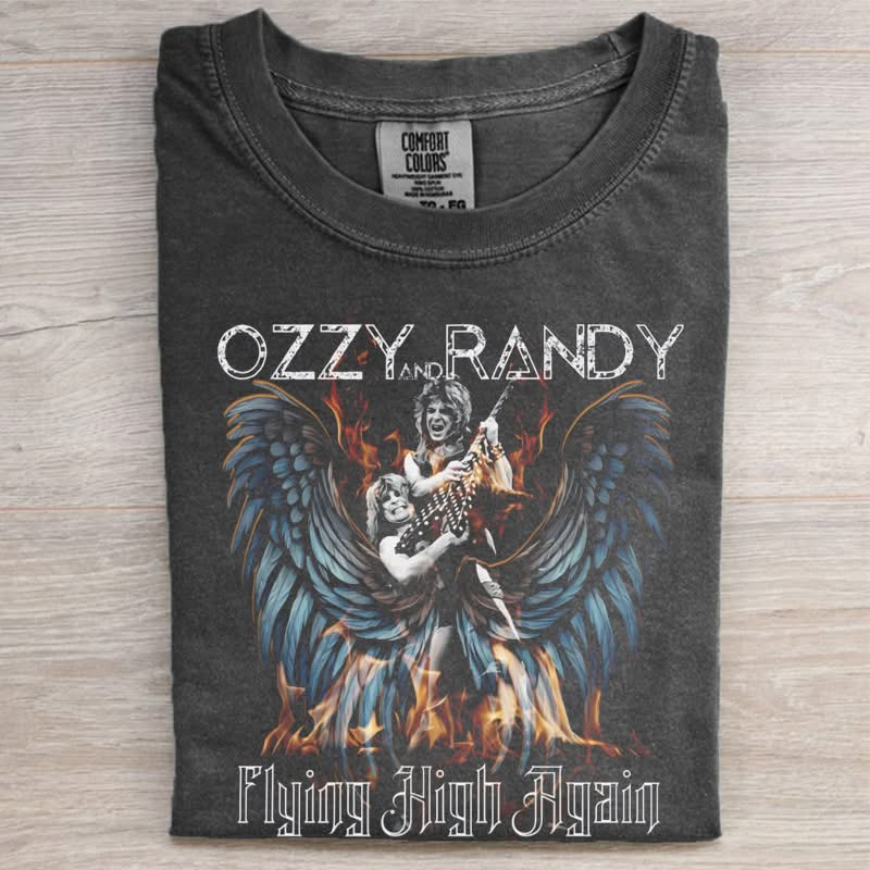 Ozzy And Randy Legends Never Die Rock Never Fades Shirt Fan Merch Gifts For Dad-1
