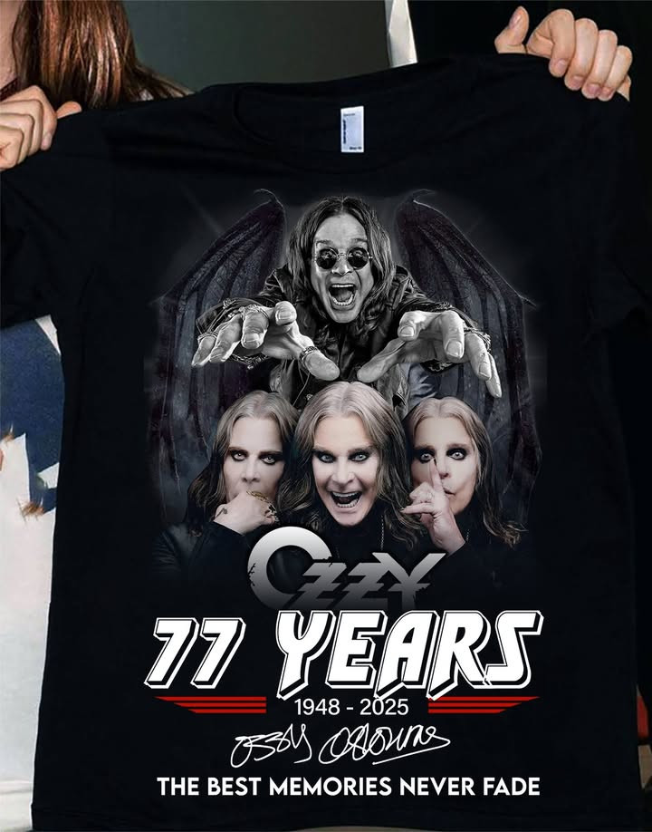 Ozzy Osbourne 77 Years The Best Memories Never Fade T-Shirt RIP Ozzy Osbourne Shirt Fans Gifts-1