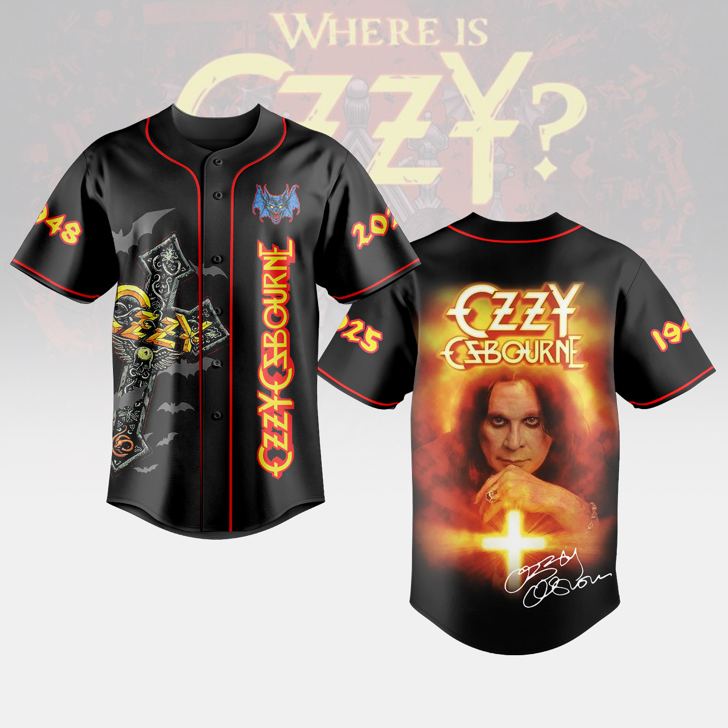 Ozzy Osbourne Baseball Jersey Gift For Fans-1