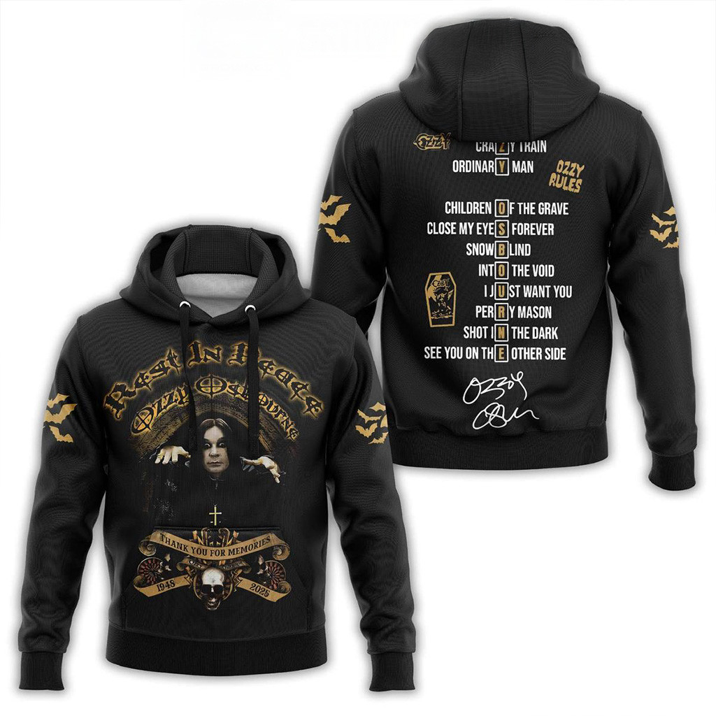 Ozzy Osbourne RIP 2025 Hoodie Thank You For The Memorial Hoodie Gifts For Fans-1