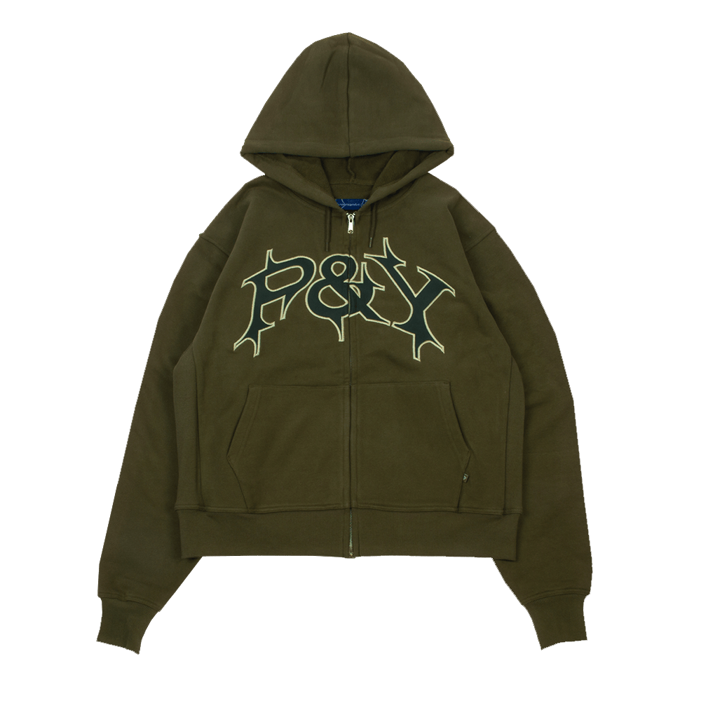 P&Y Merch Punkandyo P And Y Green Zip Hoodie Punkandyo Hoodie Best Mother's Day From For Daughter-1