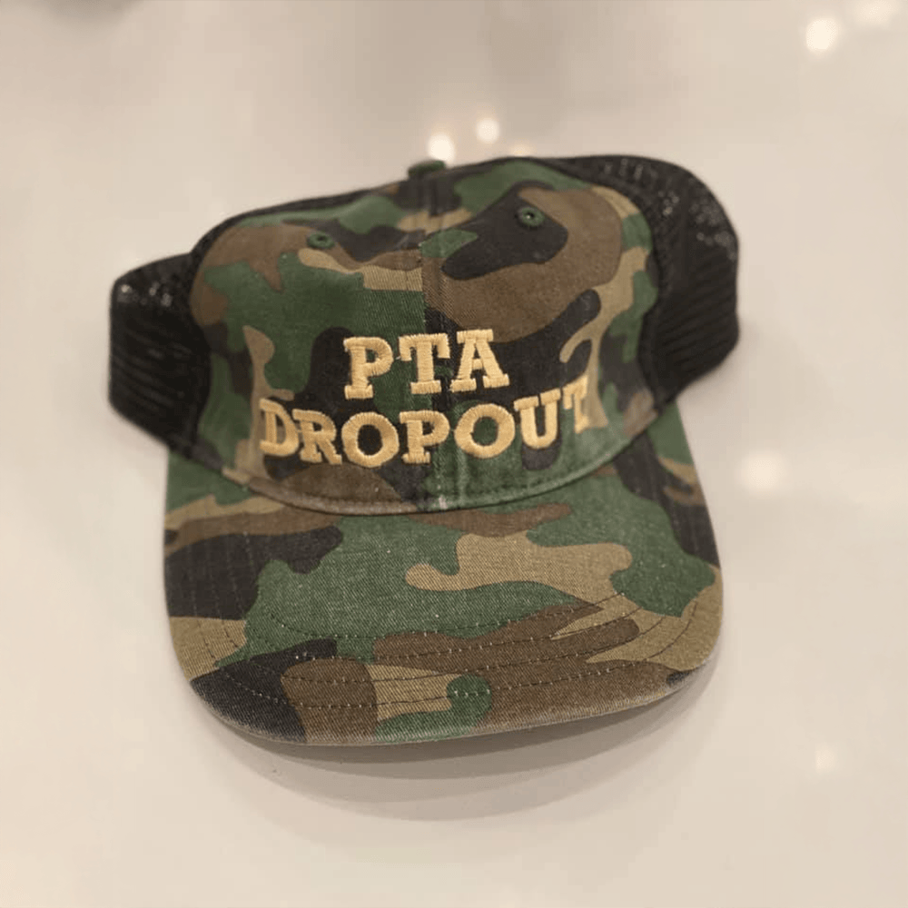 PTA Dropout Hat PTA Dropout Embroidered Camo Trucker Hat Gifts For Dad-1