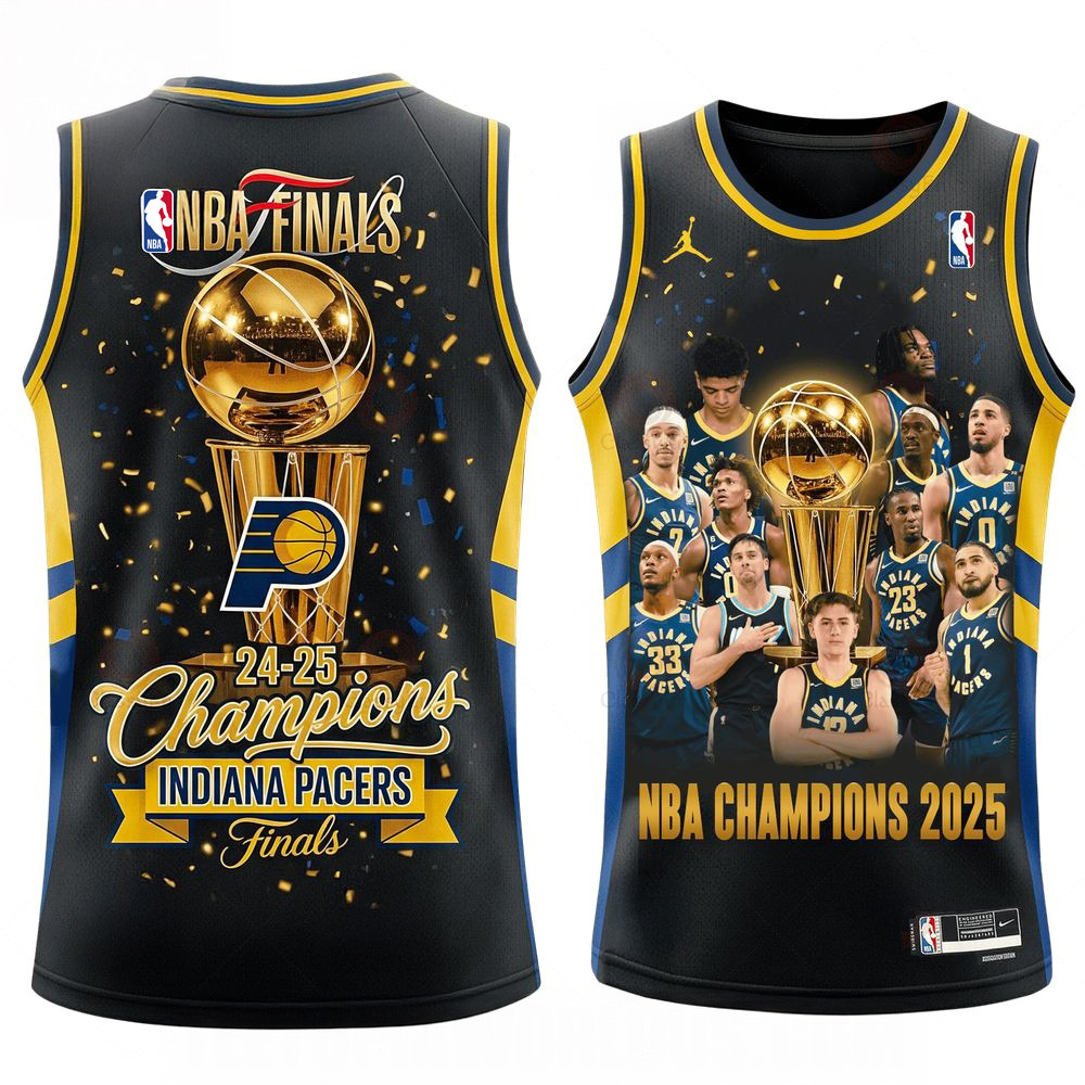 Pacers Basketball Champions Finals 2025 3D Basketball Jersey Great Gifts For Basketball Fans-1