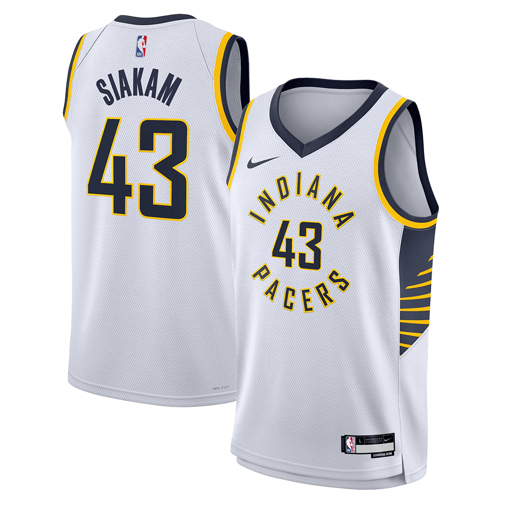 Pacers NBA Finals Merch Indiana Pacers Pascal Siakam 43 White Swingman Jersey Cool Gifts For Dad-1