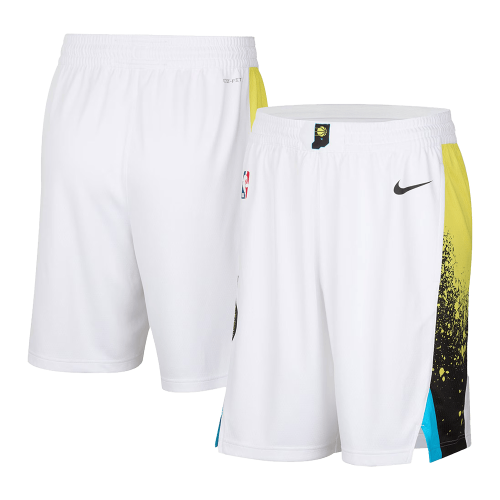 Pacers NBA Finals Merch Indiana Pacers White Swingman Shorts Best Father's Day Gifts-1