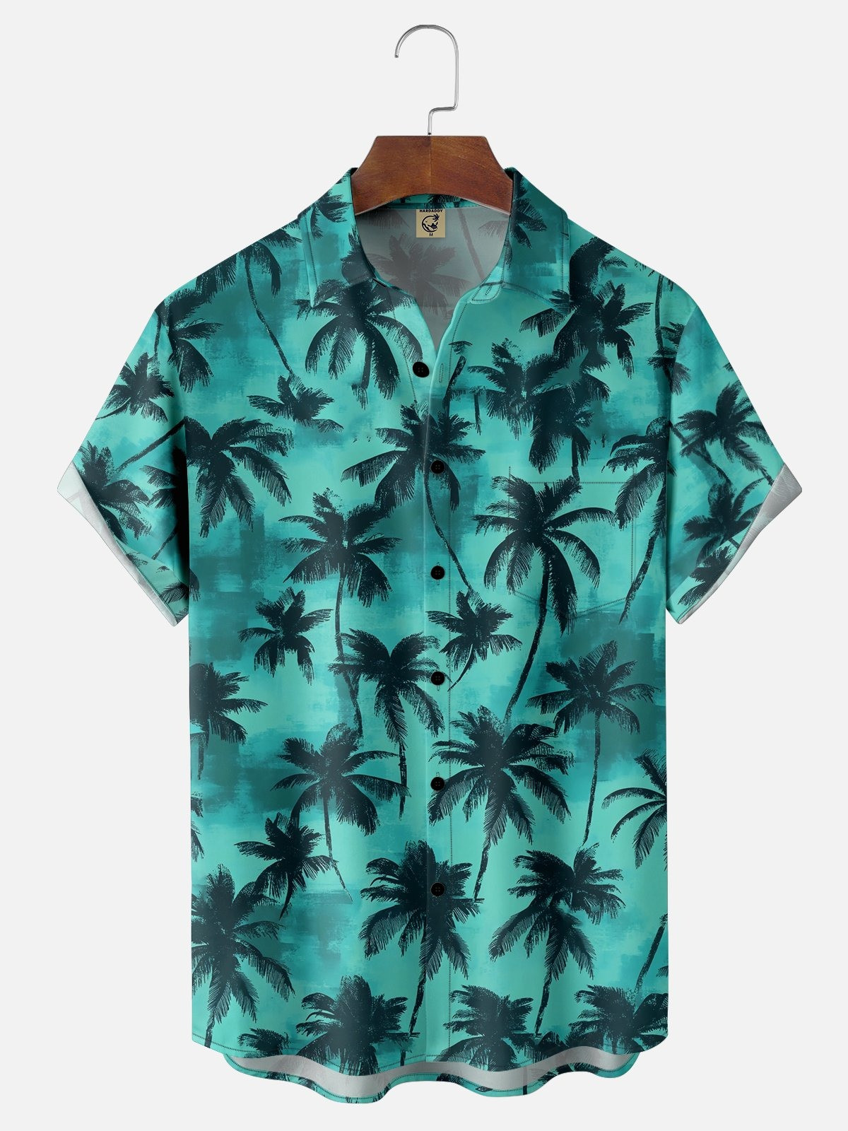 Palm Tree Chest Pocket Hawaiian Shirt-1