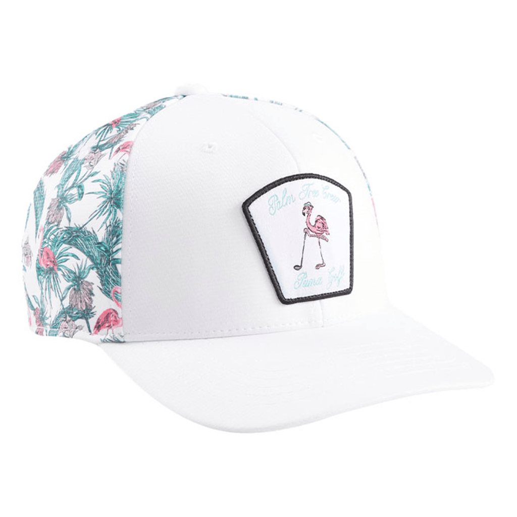 Palm Tree Crew Hat Puma Flamingo PTC Hat Gifts For Girlfriend-1