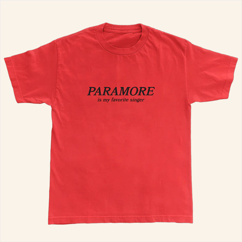 Paramore Merch Paramore Is My Favorite Singer T-Shirt Red Gifts For Friends Gifts For Him-1 Paramore Merch Paramore Is My Favorite Singer T-Shirt Red Gifts For Friends Gifts For Him-1