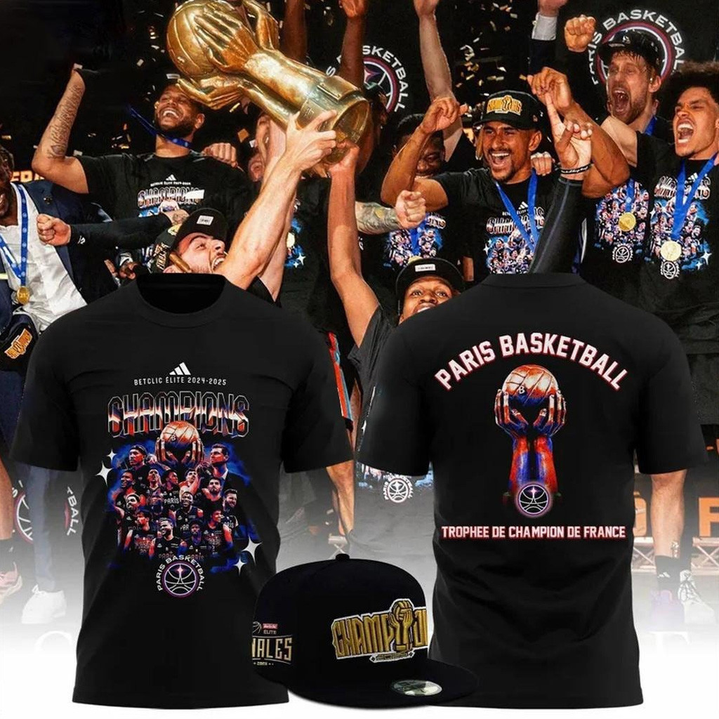 Paris Basketball 2025 Champions de France Special T-Shirt Good Gifts For Basketball Fans-1