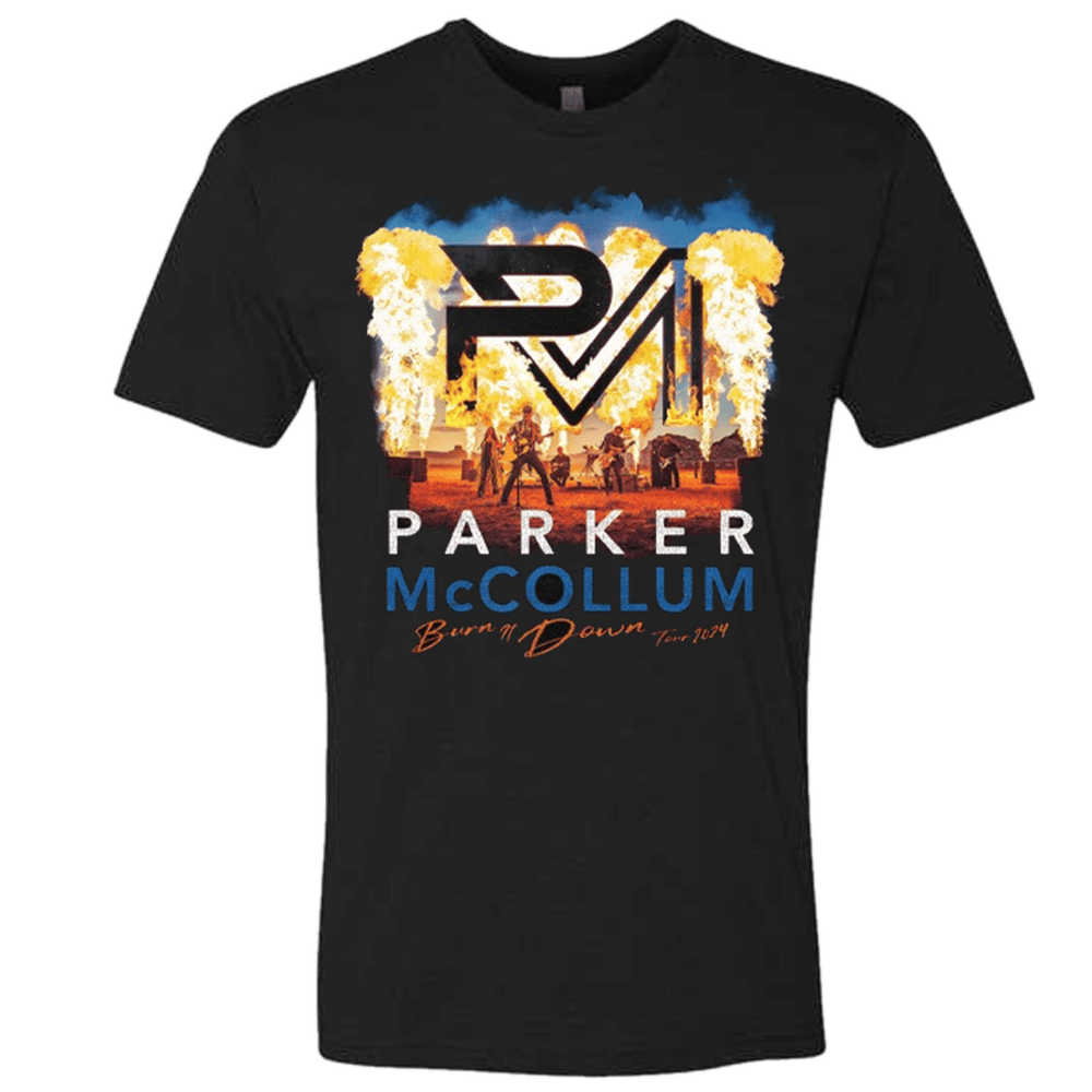 Parker Mccollum Merch Burn It Down Tour 2024 T-Shirt Good Father's Day Presents-1