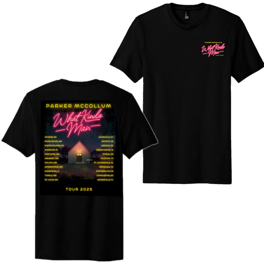 Parker Mccollum Merch What Kinda Man Tour 2025 T-Shirt Mother's Day Gifts For Wife-1