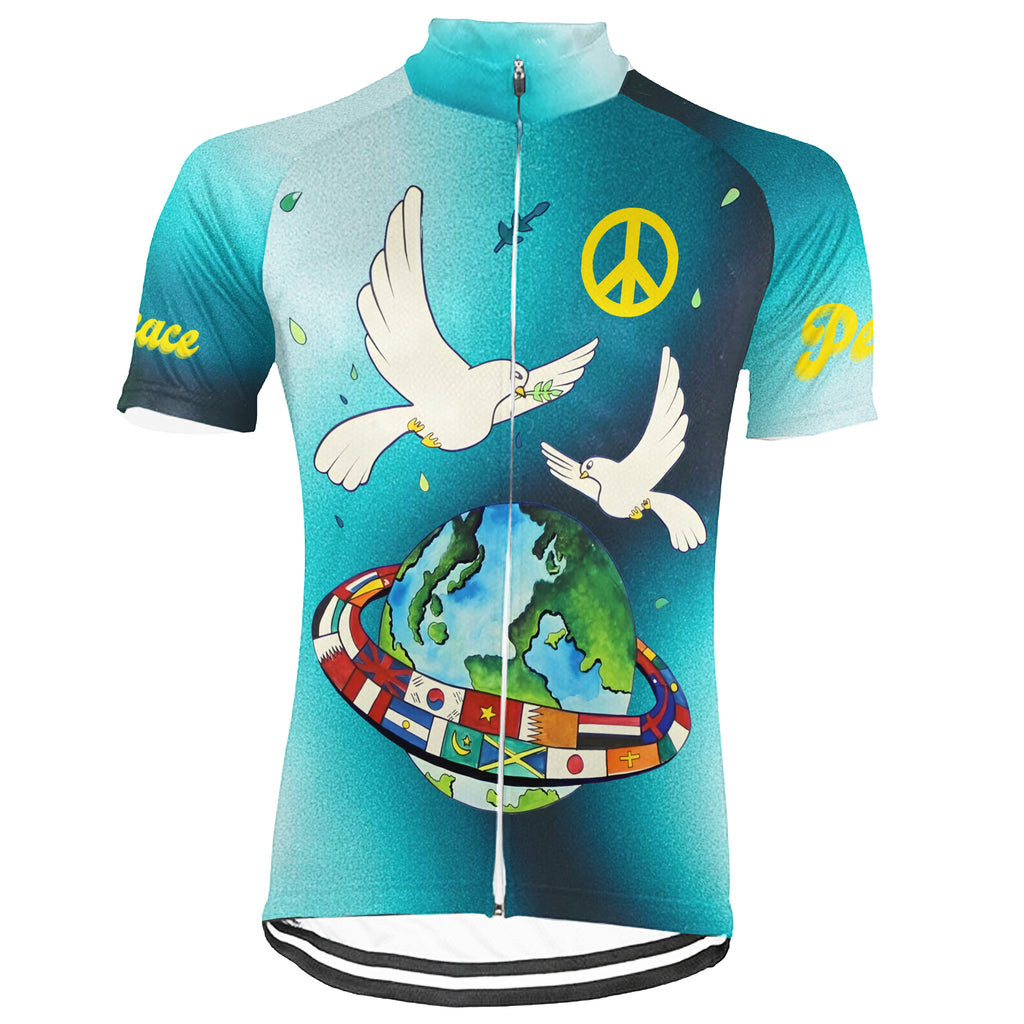 Peace Short Sleeve Cycling Jersey For Men And Women Gifts For Bicycle Riders-1