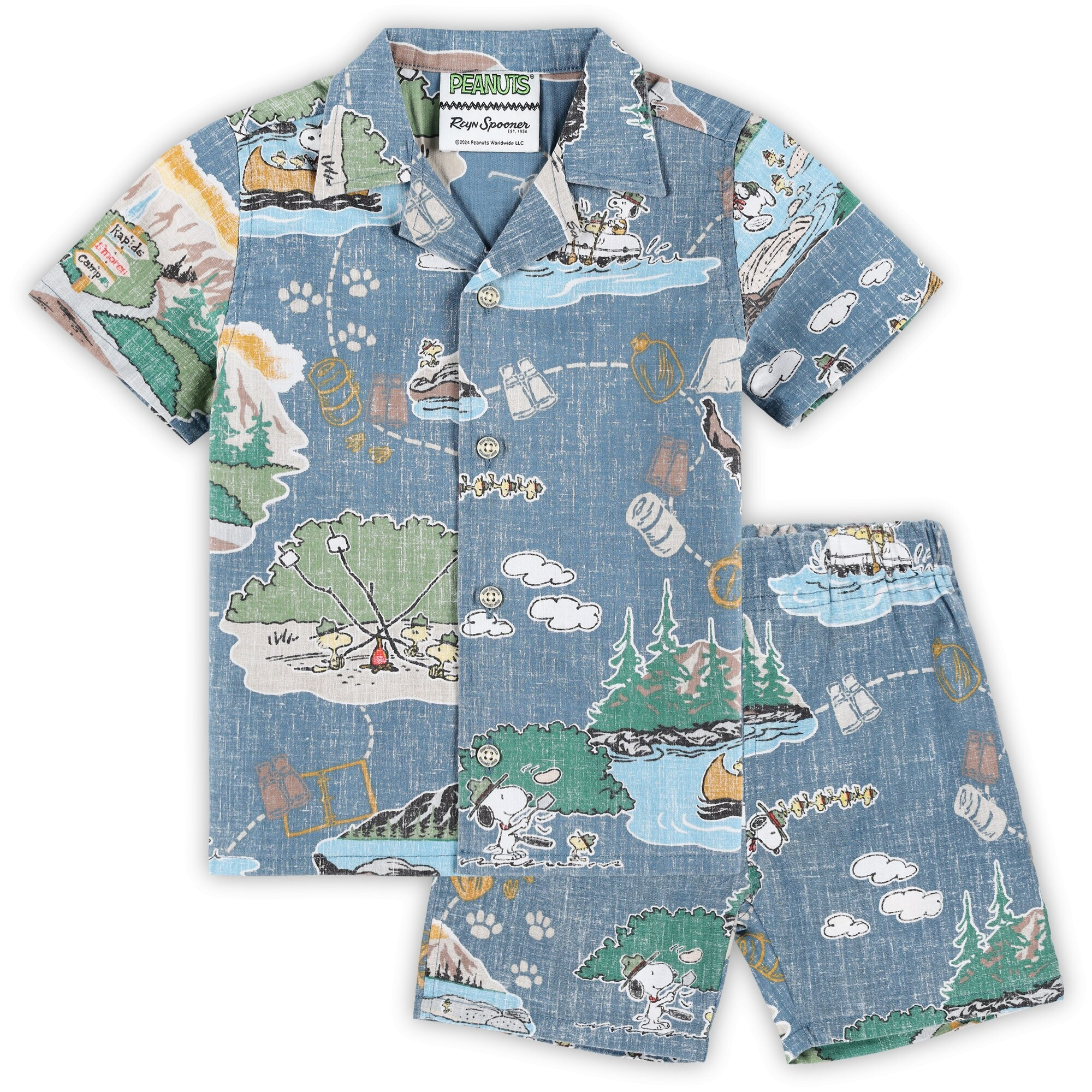 Peanuts Beagle Scouts 50th Anniversary Hawaiian Shirt And Shorts Sets Perfect Father's Day Gifts-1